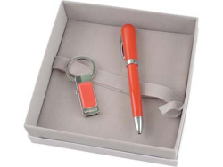 Подарочный набор: брелок с USB-флешкой на 4 Гб, ручка шариковая