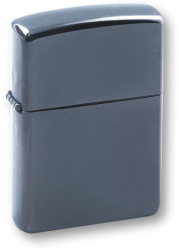 Зажигалка ZIPPO Classic с покрытием Black Ice®, латунь/сталь, чёрная, глянцевая, 38x13x57 мм