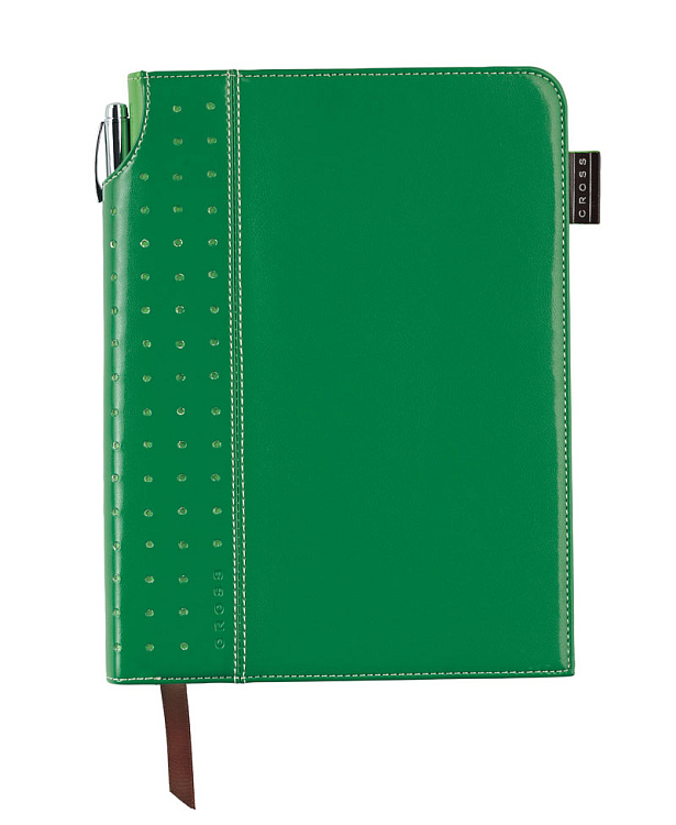 Записная книжка Cross Journal Signature A5, 250 страниц в линейку, ручка 3/4. Цвет - зеленый