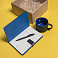 Набор подарочный DYNAMIC: кружка, ежедневник, ручка,  стружка, коробка, черный/синий
