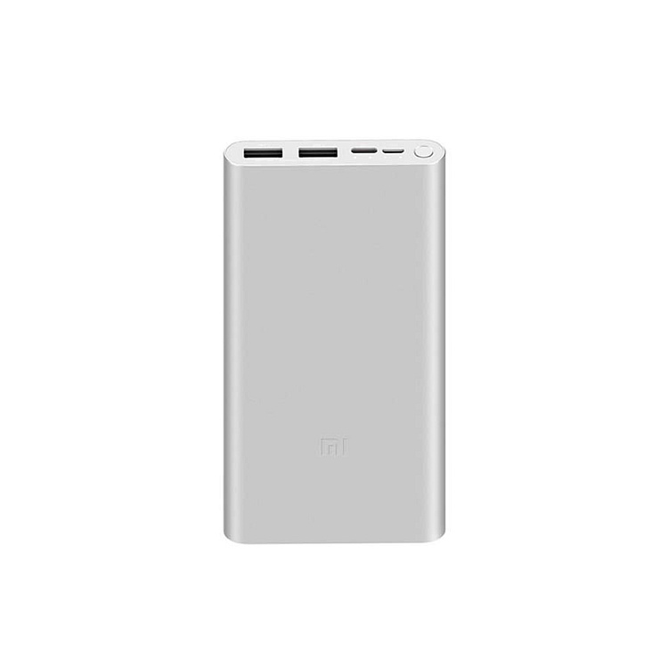 Внешний аккумулятор Power Bank Xiaomi (Mi) Power 3 10000 mAh 18W Type-C GLOBAL, серебристый