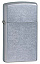 Зажигалка ZIPPO Slim® с покрытием Street Chrome™, латунь/сталь, серебристая, матовая, 29x10x60 мм