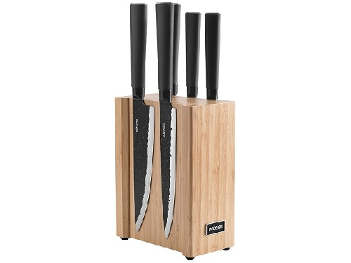 Набор из 5 кухонных ножей на магнитном блоке HORT