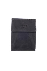 Бумажник KLONDIKE Yukon, с зажимом для денег, натуральная кожа в черном цвете, 12 х 1,5 х 9 см