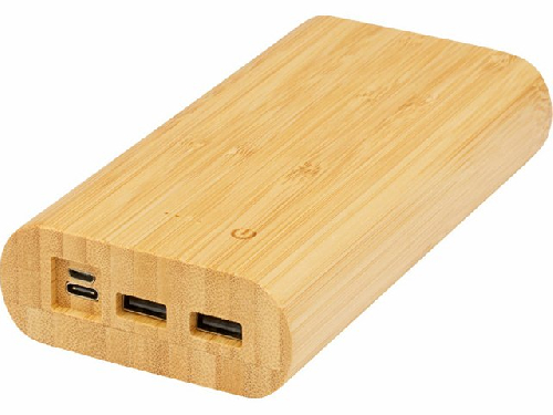 Портативное зарядное устройство Tulda из бамбука, 20000 mAh