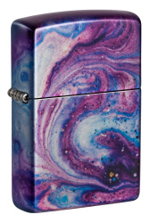 Зажигалка ZIPPO Universe Astro с покрытием 540 Tumbled Chrome, латунь/сталь, сиреневая, 38x13x57 мм