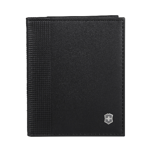 Визитница VICTORINOX Altius Alox с защитой от сканирования RFID, чёрная, натуральная кожа, 9x1x10 см