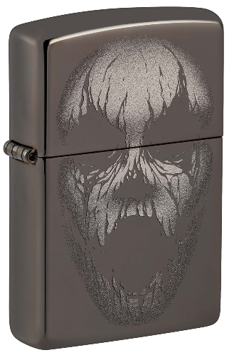 Зажигалка ZIPPO Screaming Monster с покрытием Black Ice®, латунь/сталь, черная, 38x13x57 мм