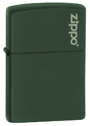 Зажигалка ZIPPO Green Matte, латунь с порошковым покрытием, зеленая, матовая, 38x13x57 мм