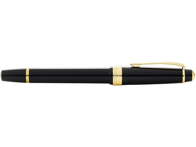 Ручка перьевая Bailey Ligh Polished Black Resin and Gold Tone, перо F