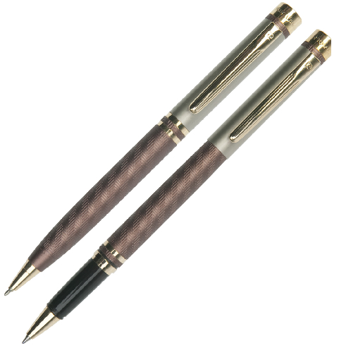 Набор Pierre Cardin PEN&PEN: ручка шариковая+роллер. Цвет - коричневый. Упаковка Е.