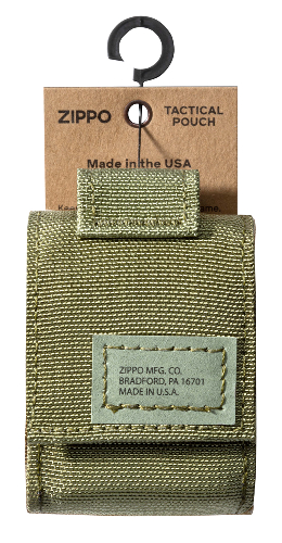 Чехол ZIPPO для широкой зажигалки,нейлон,с нейлоновым фиксатором на ремень, зеленый