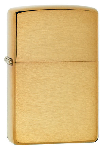 Зажигалка ZIPPO Armor™ с покрытием Brushed Brass, латунь/сталь, золотистая, матовая, 38x13x57 мм