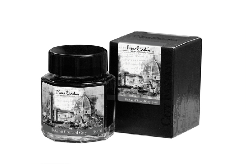 Флакон чернил Pierre Cardin 30мл, серия CITY FANTASY цвет Da Vinci Charcoal Grey (Серый да Винчи)