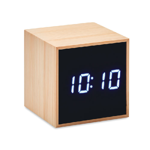 Будильник бамбук с ЖК экраном MARA CLOCK