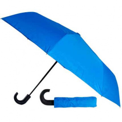 Зонт складной автоматический, резиновая ручка. В комплект входит чехол. Синий 285 С