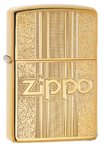 Зажигалка ZIPPO Pattern Design с покрытием High Polish Brass, латунь/сталь, золотистая, 38x13x57 мм