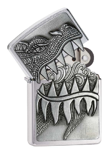 Зажигалка ZIPPO Classic с покрытием Brushed Chrome, латунь/сталь, серебристая, матовая, 38x13x57 мм
