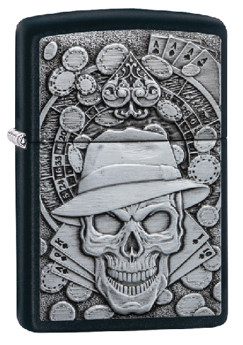 Зажигалка ZIPPO Classic с покрытием Black Matte, латунь/сталь, чёрная, матовая, 38x13x57 мм