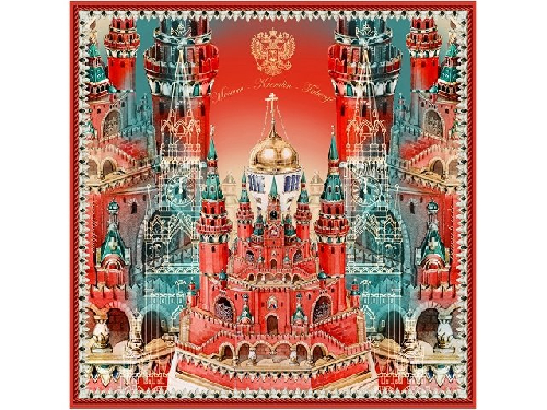 Платок Кремль - Москва - Фаберже