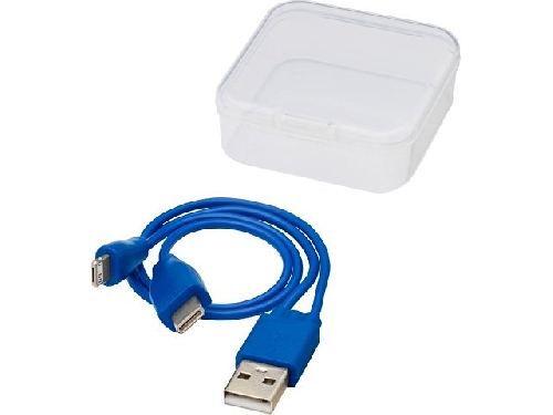 Двусторонний кабель для зарядки Ario 3-в-1 в тканевой оплетке