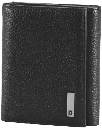 Портмоне VICTORINOX Altius 3.0 Athens, чёрное, натуральная тиснёная кожа наппа, 9x3x10 см