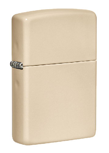 Зажигалка ZIPPO Classic с покрытием Flat Sand, латунь/сталь, бежевая, глянцевая, 38x13x57 мм