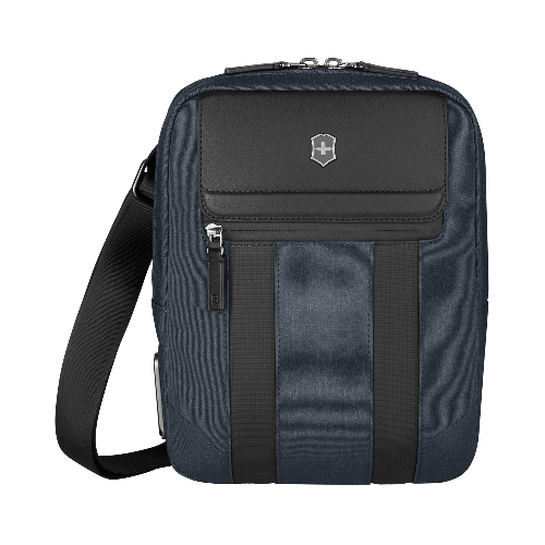 Сумка через плечо VICTORINOX Architecture Urban 2 Crossbody Bag,синий, полиэстер/кожа, 9x22x28 см,6л