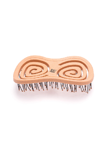 Щетка Dewal Beauty серия "Friendly", массажная, с нейлоновым штифтом, форма бабочка, оранжевая
