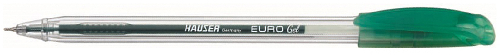 Гелевая ручка Hauser Euro Gel, пластик, цвет зеленый