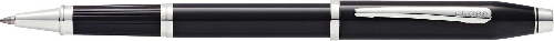 Ручка-роллер Cross Century II Black lacquer, черный лак с отделкой родием