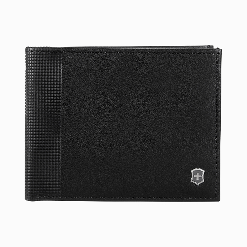Портмоне VICTORINOX Altius Alox с защитой от сканирования RFID, чёрное, натуральная кожа, 9x1x11 см