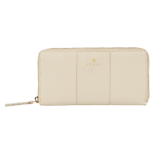 Кошелёк Cross Kelly Wall Ivory, кожа наппа, гладкая, цвет "слоновая кость", 19,5 x 10,2 x 2 см