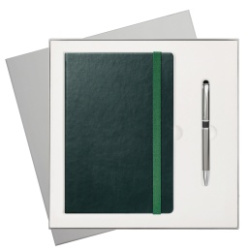 Подарочный набор Portland Btobook, зеленый (ежедневник