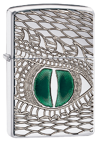 Зажигалка ZIPPO Armor™  с покрытием High Polish Chrome, латунь/сталь, серебристая, 38x13x57 мм