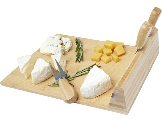 Бамбуковая доска для сыра Mancheg с приборами