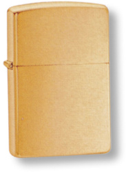Зажигалка ZIPPO с покрытием Brushed Brass, латунь/сталь, золотистая, матовая, 38x13x57 мм