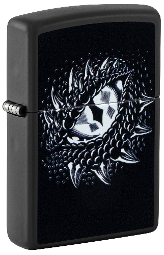 Зажигалка ZIPPO Dragon Eye с покрытием Black Light, латунь/сталь, черная,матовая 38x13x57 мм