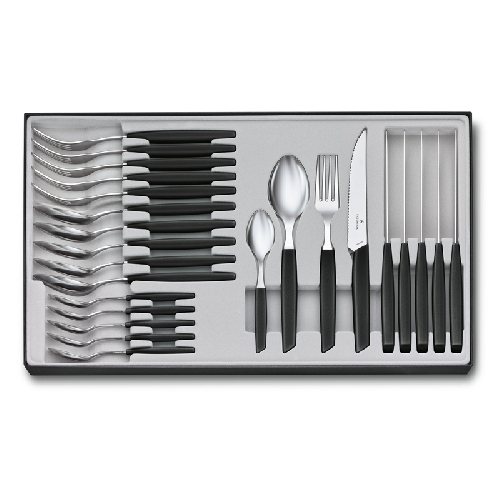 Набор из 24 столовых принадлежностей VICTORINOX Swiss Modern: 6 ножей для стейка, 6 вилок, 12 ложек