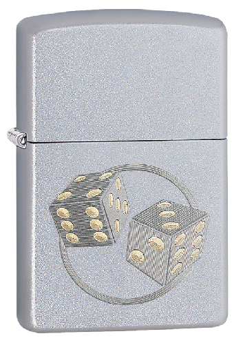 Зажигалка ZIPPO Classic с покрытием Satin Chrome™, латунь/сталь, серебристая, матовая, 38x13x57 мм