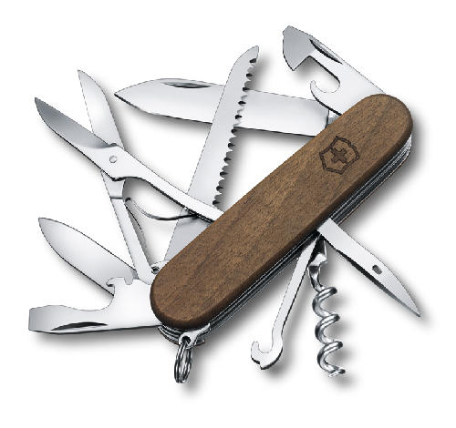 Нож перочинный VICTORINOX Huntsman, 91 мм, 13 функций, рукоять из орехового дерева