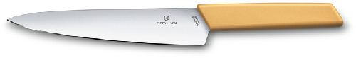 Нож разделочный VICTORINOX Swiss Modern, 19 см, нержавеющая сталь / синтетический материал, медовый