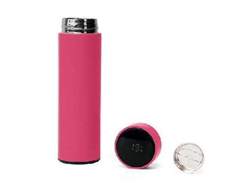 Термос FAMILY MARK LED, индикатор, soft touch