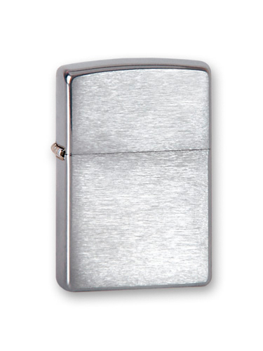 Зажигалка ZIPPO Classic с покрытием Brushed Chrome, латунь/сталь, серебристая, матовая, 38x13x57 мм