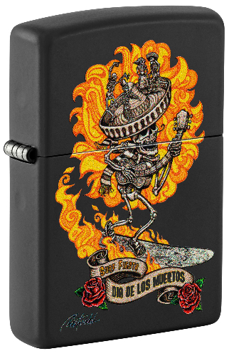 Зажигалка ZIPPO Rick Rietveld с покрытием Black Matte, латунь/сталь, черная, матовая, 38x13x57 мм