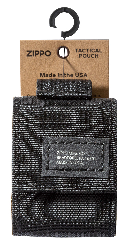Чехол ZIPPO для широкой зажигалки,нейлон,с нейлоновым фиксатором на ремень, черный