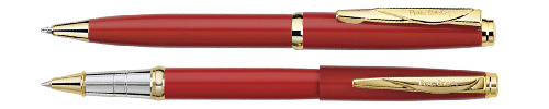 Набор Pierre Cardin PEN&PEN: ручка шариковая + роллер. Цвет - красный.Упаковка Е.