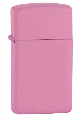 Зажигалка ZIPPO Slim® с покрытием Pink Matte, латунь/сталь, розовая, матовая, 29x10x60 мм