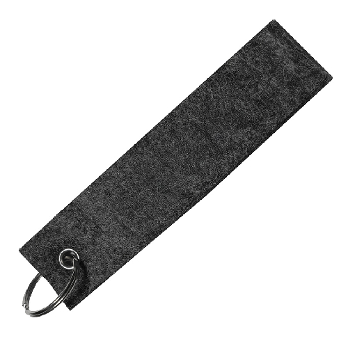 Брелок-ремувка FELTY 12 х 3 см, темно-серый, RPET фетр