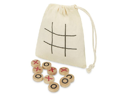 Деревянная игра в крестики-нолики в мешочке Whorl